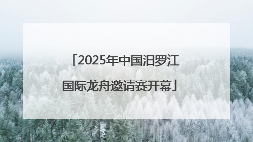 2025年中国汨罗江国际龙舟邀请赛开幕